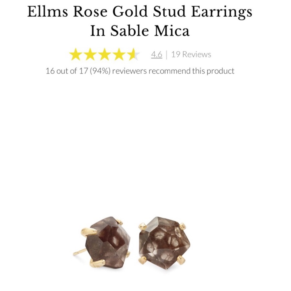 Kendra Scott Ellms Gold Studs in Sable Mica